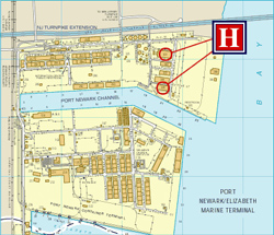 Port of Newark Map - Harbor Freight